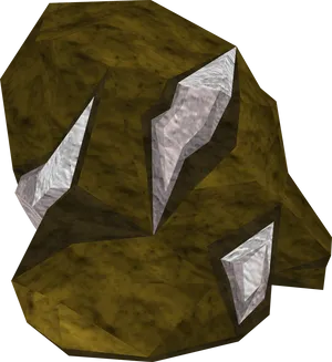 Textured3 D Rock Model PNG Image