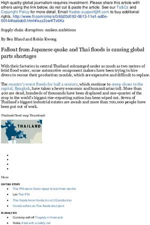 Thailand Flood Impact News Article PNG Image