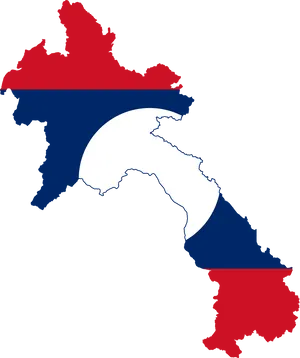 Thailand Map Flag Colors PNG Image