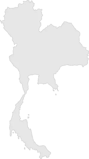 Thailand Map Silhouette PNG Image