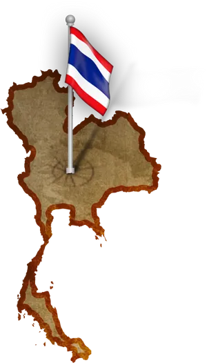 Thailand Mapand Flag PNG Image