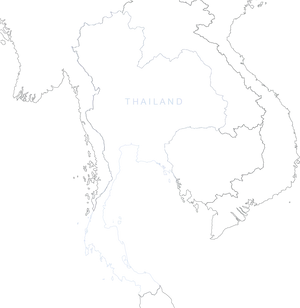 Thailand Outline Map PNG Image