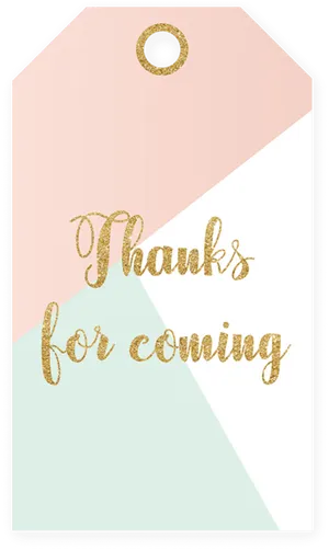 Thanksfor Coming Tag PNG Image