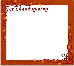 Thanksgiving Frame Autumn Leaves Design PNG Image