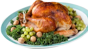 Thanksgiving Roasted Turkey Platter PNG Image