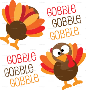 Thanksgiving Turkey Cartoon Gobble PNG Image