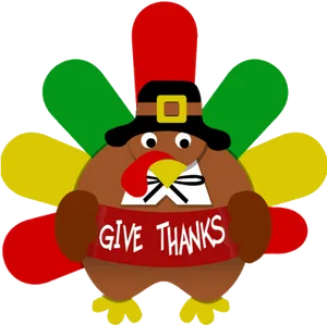 Thanksgiving Turkey Cartoon Graphic PNG Image