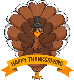 Thanksgiving Turkey Cartoon Illustration PNG Image