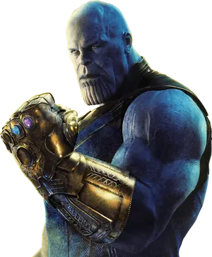 Thanos With Infinity Gauntlet PNG Image