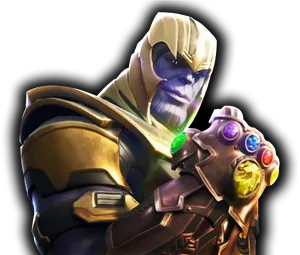 Thanos With Infinity Gauntlet PNG Image