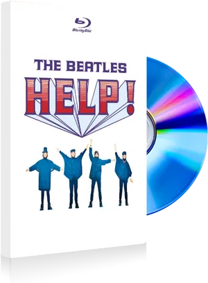 The Beatles Help Blu Ray Cover PNG Image