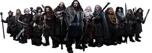 The Companyof Dwarves The Hobbit PNG Image