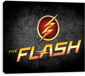 The_ Flash_ Symbol_and_ Title PNG Image