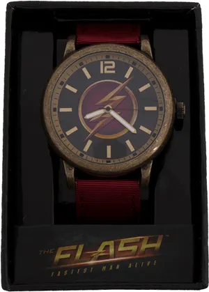 The Flash Themed Wristwatch PNG Image