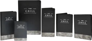 The Grill Restaurant Menu Covers PNG Image