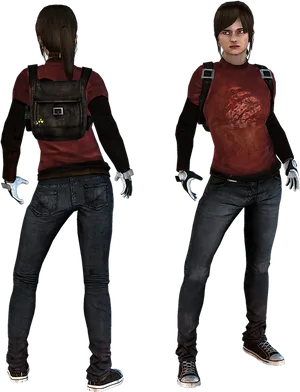 The Lastof Us Ellie Character Model PNG Image