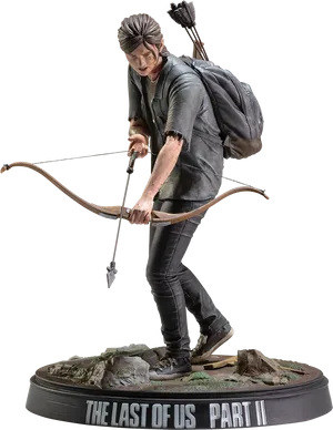 The Lastof Us Part I I Elliewith Bow Statue PNG Image