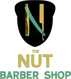 The Nut Barber Shop Logo PNG Image