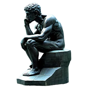 The Thinker Perspective View Png 13 PNG Image