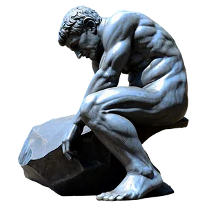 The Thinker Perspective View Png Nhj26 PNG Image