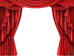 Theater Curtains Opening PNG Image