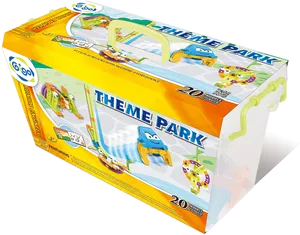 Theme Park Playset Packaging Design PNG Image