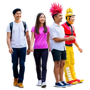 Theme Park Visitors PNG 06242024 PNG