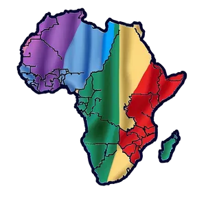 Thin Line Africa Outline Png Bca PNG Image