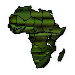 Thin Line Africa Outline Png Sre PNG Image