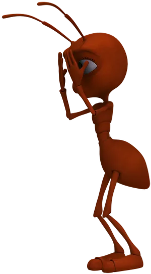 Thinking Ant3 D Character PNG Image