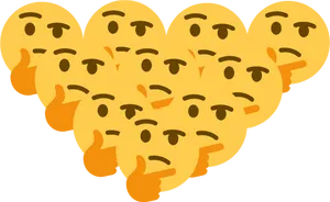 Thinking Emoji Cluster.png PNG Image