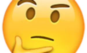 Thinking_ Face_ Emoji PNG Image