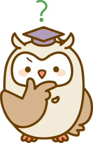 Thinking Owl Teacher Clipart PNG Image