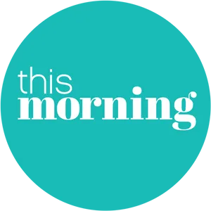 This Morning Logo_ Teal Background PNG Image