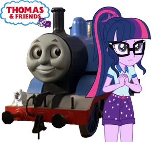 Thomasand Friends Meets Equestria Girls PNG Image