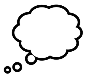 Thought Bubble Outline PNG Image