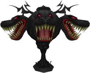 Three Headed Cerberus Statue PNG Image