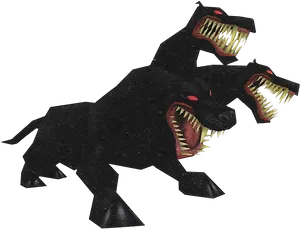 Three Headed Mythical Dog Cerberus.png PNG Image