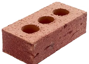 Three Hole Red Brick PNG Image