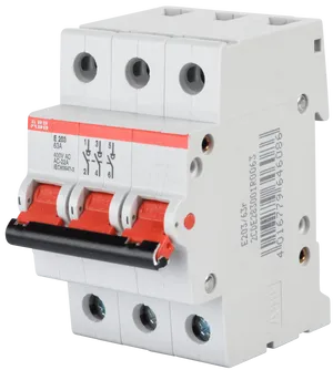 Three Pole Circuit Breaker A B B PNG Image