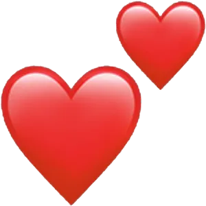 Three Red Hearts Graphic PNG Image