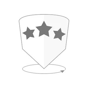 Three Star Shield Icon PNG