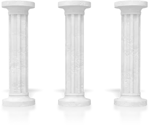 Three White Columns PNG Image