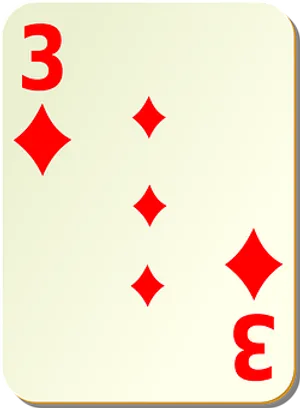 Threeof Diamonds Playing Card PNG Image