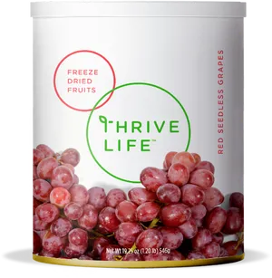 Thrive Life Freeze Dried Red Grapes Container PNG Image