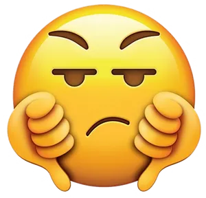 Thumbs Down Emoji Expression PNG Image