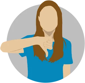 Thumbs Down Gesture Graphic PNG Image