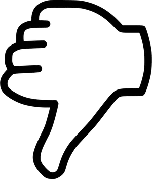 Thumbs Down Symbol PNG Image