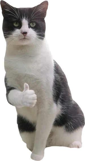 Thumbs Up Cat Meme.png PNG Image