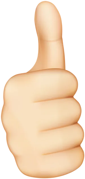 Thumbs Up Emoji Graphic PNG Image